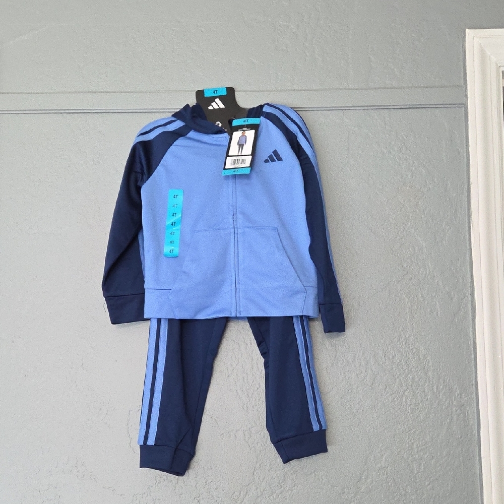 Adidas Light Blue and Dark Blue Tracksuit